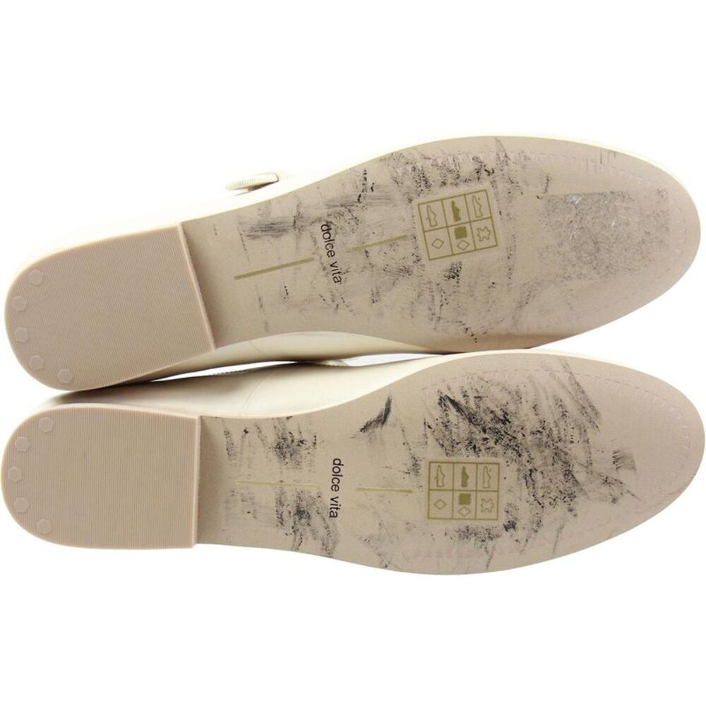 Dolce Vita Womens Roslyn Ivory Buckle Leather Mary Janes Used - Picture 2 of 3